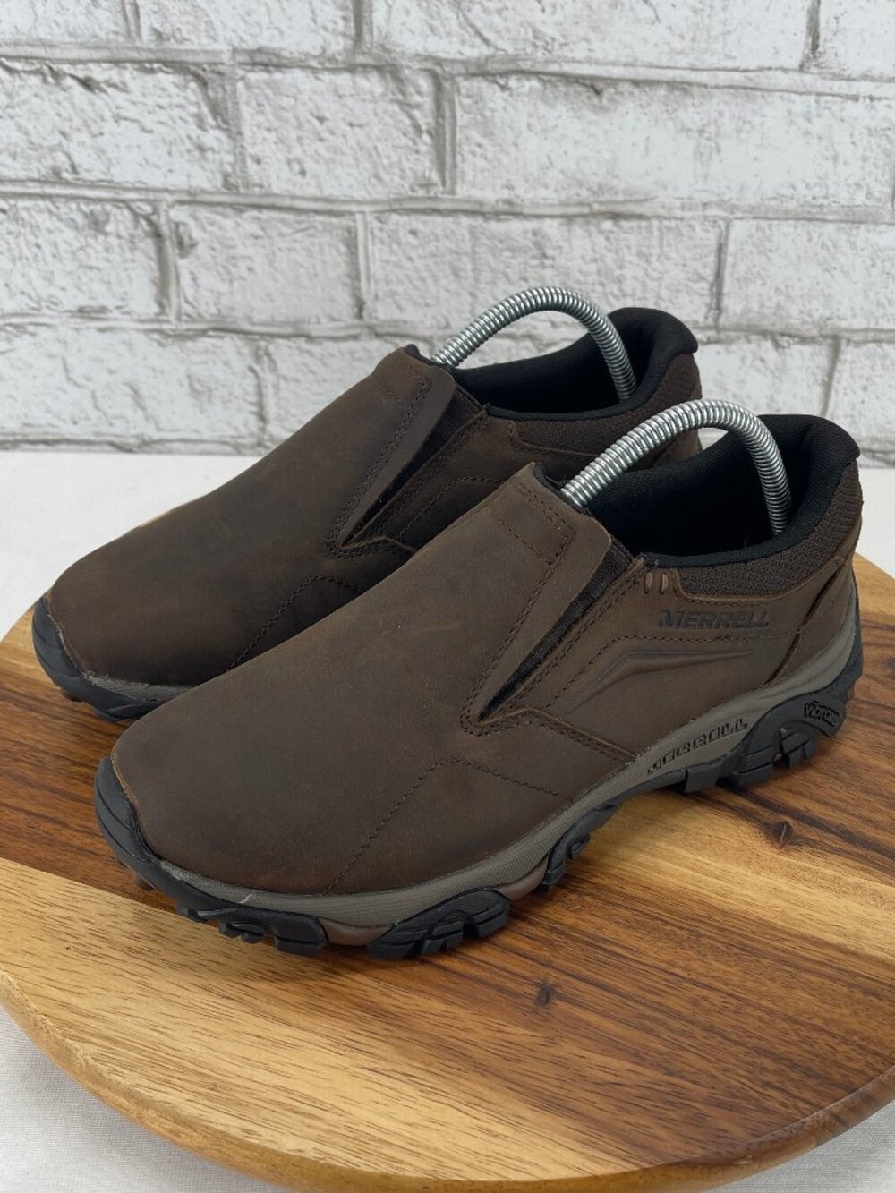 Merrell Moab Adventure Moc J91837 Mens Sz. 7 Brown Leather Slip On Hiking Shoes